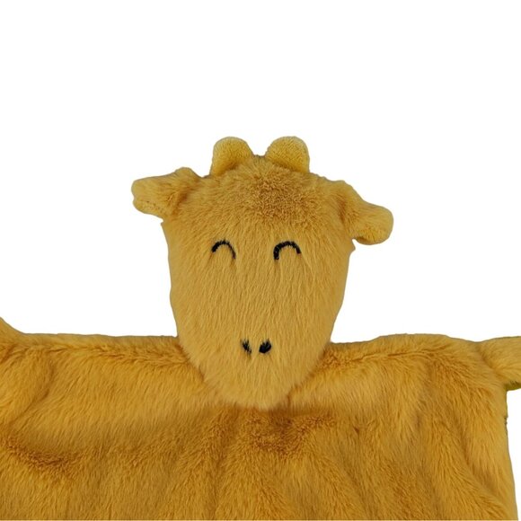 Bella Tunno Orange Giraffe Lovey Baby Security Blanket Teething Rings Rattle - Picture 3 of 5